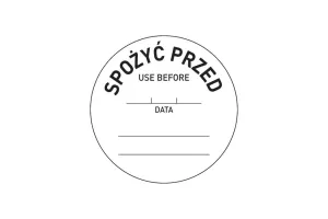 Naklejka food safety – „spożyć przed”