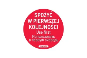 Naklejka food safety – „spożyć w pierwszej kolejności"