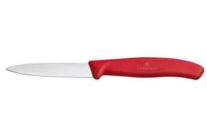 Victorinox Swiss Classic Nóż do jarzyn, gładki, 8 cm, czerwony