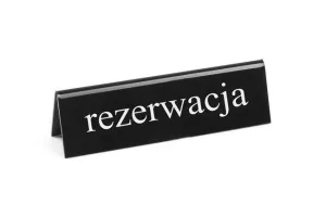 Tabliczka informacyjna "Rezerwacja" RU