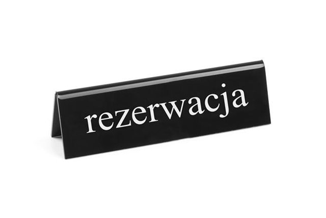 Tabliczka informacyjna "Rezerwacja" PL