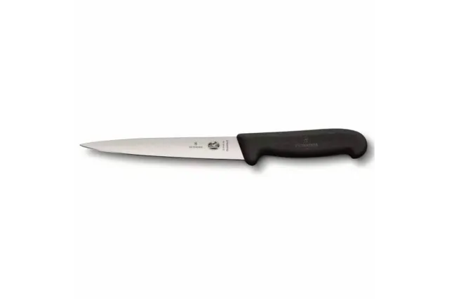 Victorinox Fibrox Nóż do filetowania, 16 cm, czarny