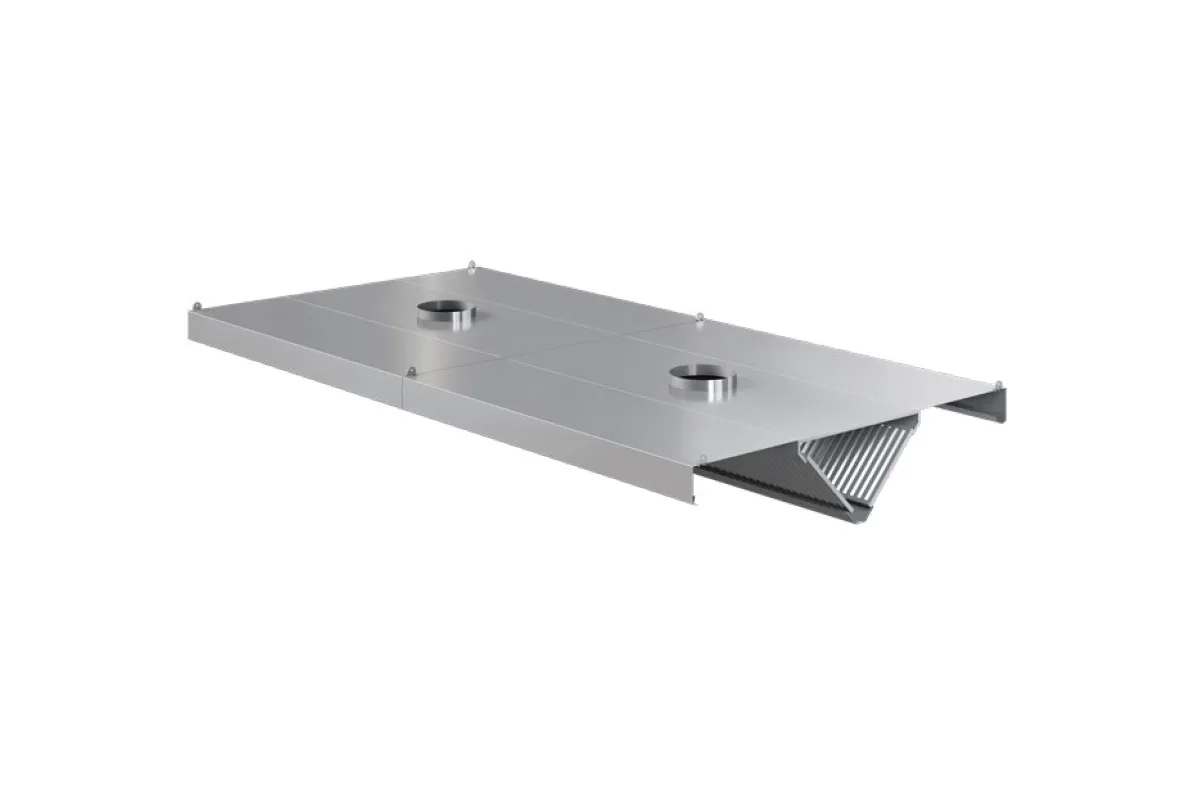 Okap centralny trójkątny, ze stali nierdzewnej, Edenox CEHO