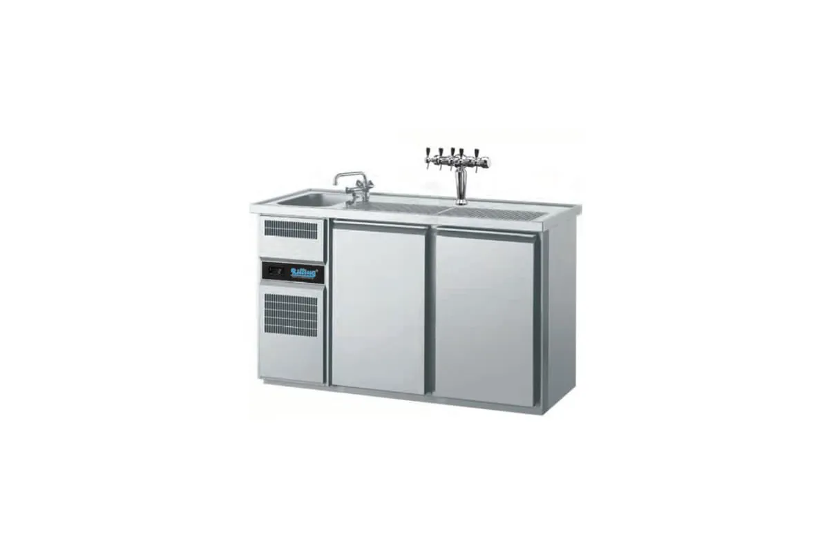 Barowy stół chłodniczy z własnm chłodzeniem i blatem z komorą z prawej strony AGTM721R81