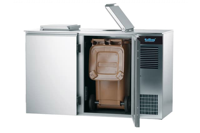 Schładzarka odpadów na pojemniki 2 x 120 litrów z własnym chłodzeniem AAKM021200