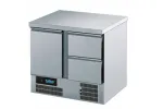 Stół chłodniczy GN 1/1  z własnym chłodzeniem z blatem bez rantu tylnego  AKT T0795 2AEV