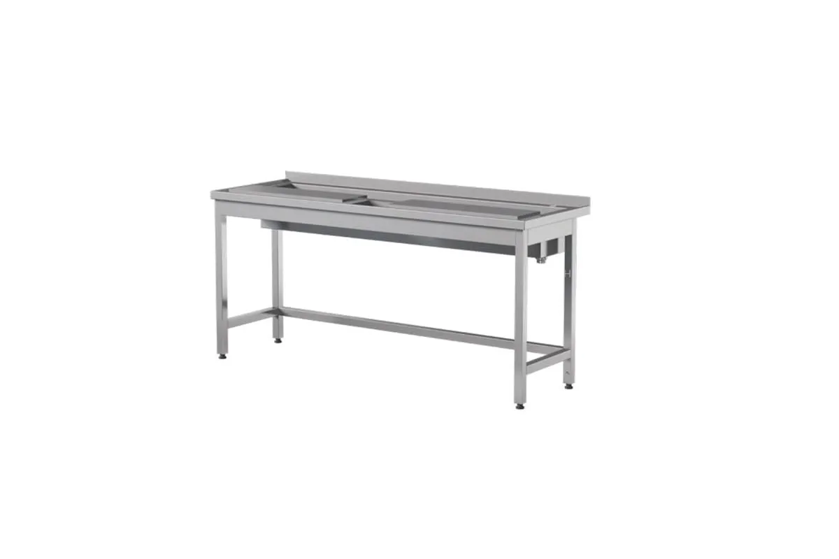 Stół podwójny do obróbki produktów, ze stali nierdzewnej, Edenox WTP-2PL