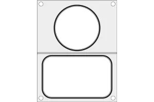 Matryca do zgrzewarki MANUPACK 190  na tackę  bez podziału  187x137 mm Hendi 805770