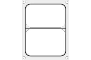 Matryca do zgrzewarki MANUPACK 190  na tackę dwudzielną 227x178 mm Hendi 805695