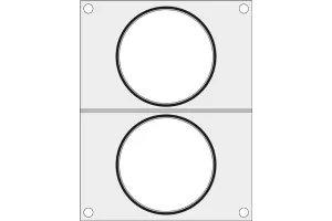 Matryca do zgrzewarki T-REX M-C-S oraz B190/192 STRONG na dwa pojemniki do zupy  fi 115 mm Hendi 805497