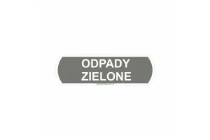 NAKLEJKA NA KOSZ DO SEGREGACJI -  ODPADY ZIELONE, DUŻA, WYMIAR 14 ,5 X 4 ,4 CM Merida DX678