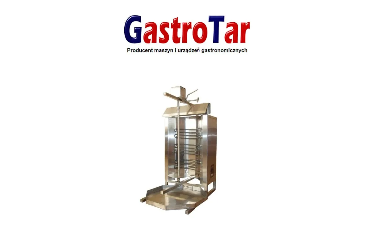 Gyros elektryczny Gastro-Tar 4 grzejniki  wsad 30kg  otwarty  opcjonalnie boczne drzwiczki  OGE 30 KO