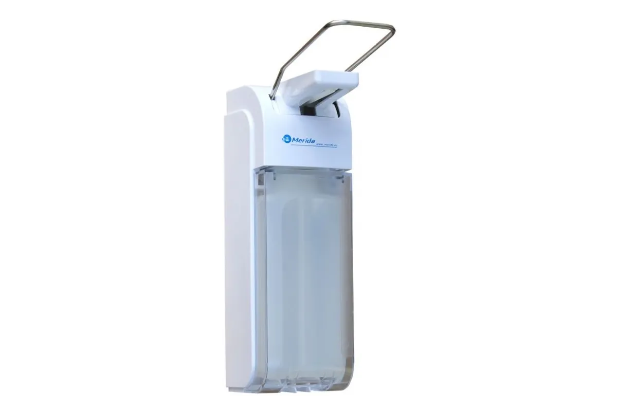 DOZOWNIK PŁYNÓW DEZYNFEKCYJNYCH Z TWORZYWA, POJEMNOŚĆ 1000ML / 500ML, Z PRZYCISKIEM ŁOKCIOWYM D8P