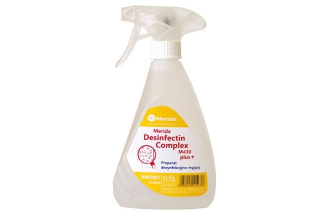 MERIDA DESINFECTIN COMPLEX M430 plus+  preparat dezynfekująco - myjący, butelka ze spryskiwaczem, pojemność 500 ml NMD001