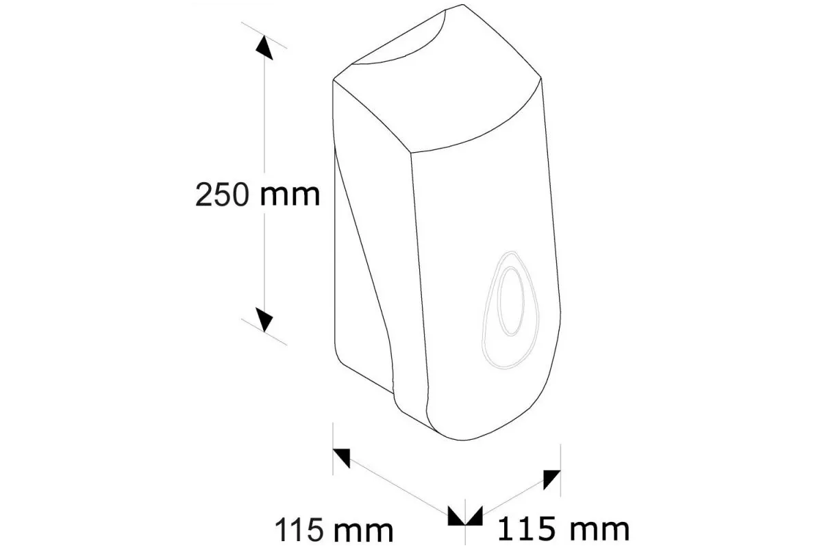 DS1TC Dozownik płynu dezynfekcyjnego w sprayu MERIDA TOP z czerwonym okienkiem DTR401