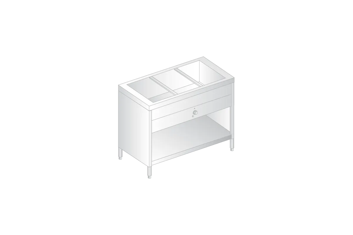 BEMAR STACJONARNY Z SZAFKĄ 1425 x 700 x 850 mm