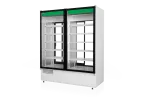 Szafa chłodnicza dwustronnie przeszklona, przesuwne drzwi od strony obsługi, typ standard 3 klasa klimatyczna, model SCH-2SR120