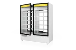 Szafa chłodnicza dwustronnie przeszklona, przesuwne drzwi od strony obsługi, typ standard 3 klasa klimatyczna, model SCH-2SR120