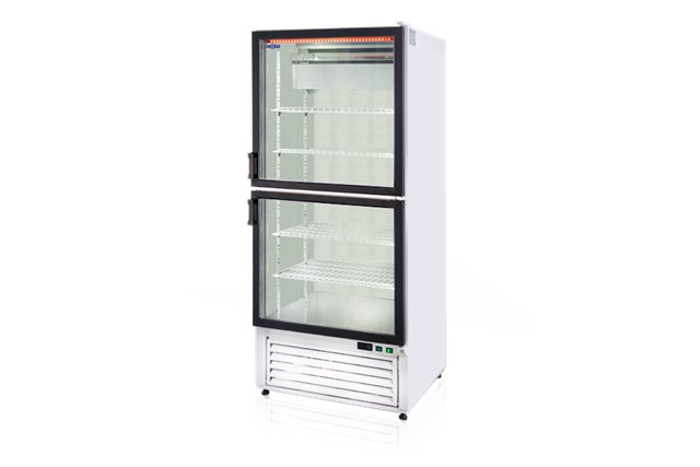 Szafa chłodnicza przeszklona lub dzielona, przeszklone drzwi, pojedyncze, typ standard 3 klasa klimatyczna, model SCH-S625/2DS3