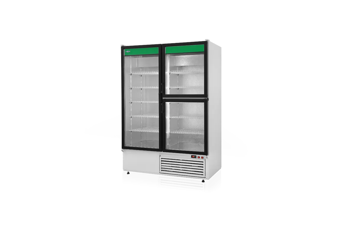 Szafa chłodnicza przeszklona lub dzielona, przeszklone drzwi, podwójne, typ standard 3 klasa klimatyczna, model SCH-S1400/3DS3K
