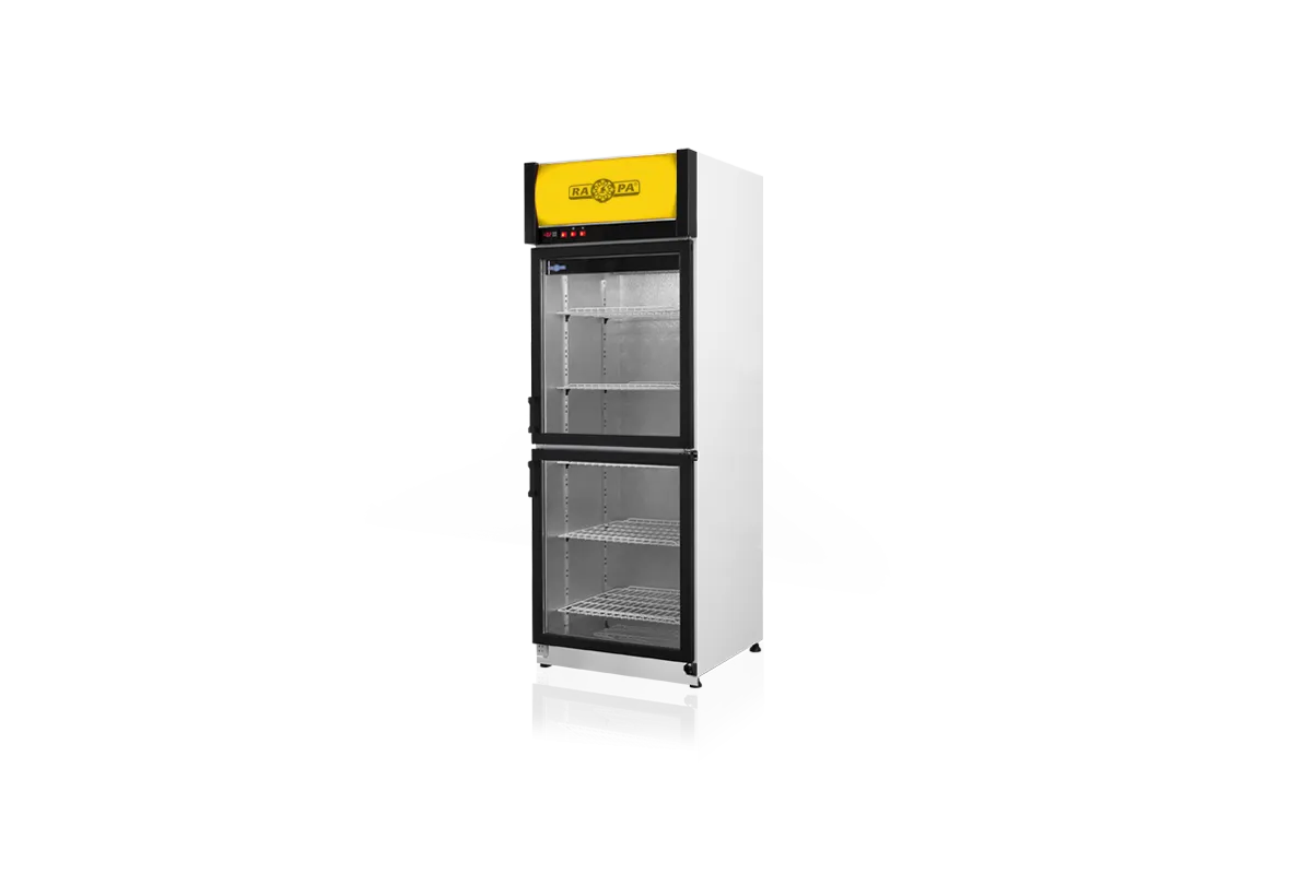 Szafa chłodnicza przeszklona lub dzielona, przeszklone drzwi, pojedyncze, typ AG 3 klasa klimatyczna, model SCH-S625/2DAG3KL