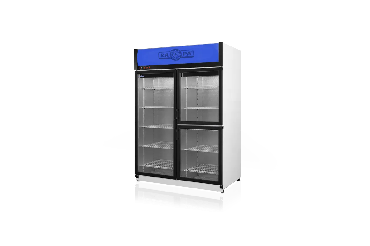 Szafa chłodnicza przeszklona lub dzielona, przeszklone drzwi, podwójna, typ AG 3 klasa klimatyczna, model SCH-S1400/3DAG3KL