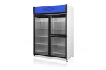 Szafa chłodnicza przeszklona lub dzielona, przeszklone drzwi, podwójna, typ AG 4 klasa klimatyczna, model SCH-S1200/3D4KLAG