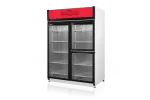 Szafa chłodnicza przeszklona lub dzielona, przeszklone drzwi, podwójna, typ AG 4 klasa klimatyczna, model SCH-S1400/3D4KLAG