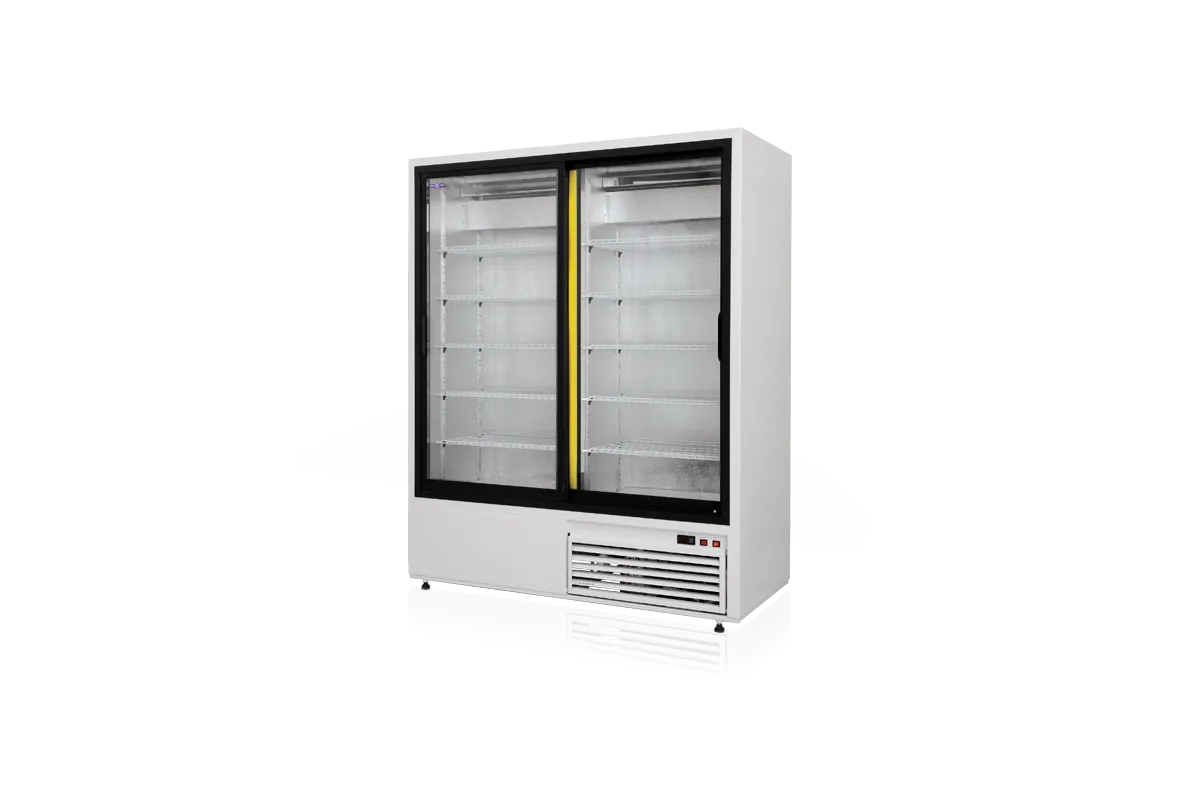 Szafa chłodnicza przeszklona, drzwi przesuwne, typ standard 3 klasa klimatyczna, model SCH-SR1400/AD3KL