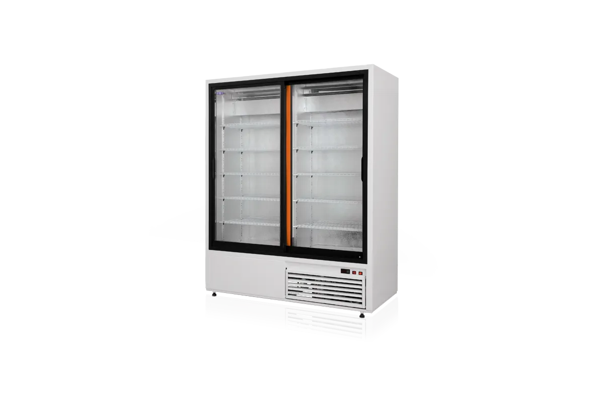 Szafa chłodnicza przeszklona, drzwi przesuwne, typ standard 3 klasa klimatyczna, model SCH-SR1400/AD3KL