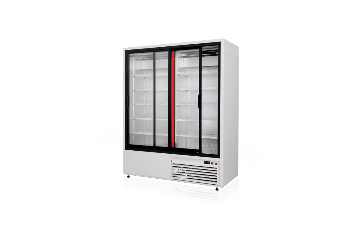Szafa chłodnicza przeszklona, drzwi przesuwne, typ 4 klasa klimatyczna, model SCH-SR1600/AD4KL