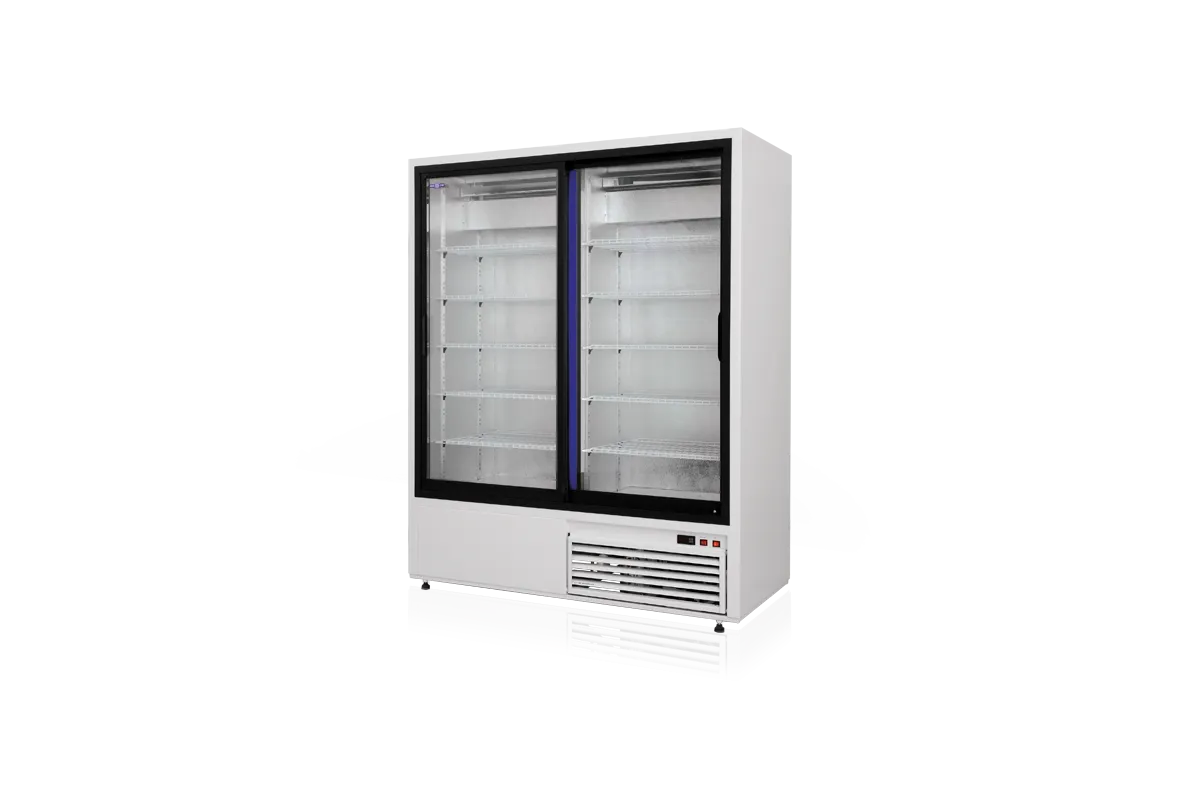 Szafa chłodnicza przeszklona, drzwi przesuwne, typ 4 klasa klimatyczna, model SCH-SR1600/AD4KL