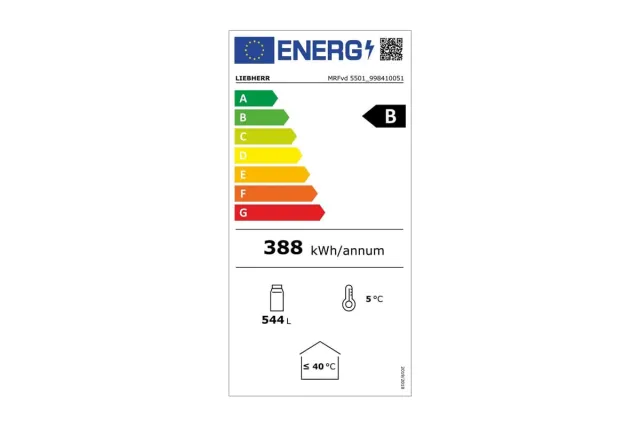 Chłodziarka z chłodzeniem obiegowym  544 l 168,4x74,7x76,9 cm LED Liebherr MRFvd 5501