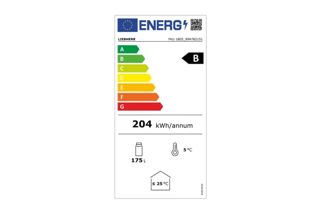 Chłodziarka do zabudowy pod blat z chłodzeniem statycznym 175 l 85x60x60cm Liebherr FKU1805