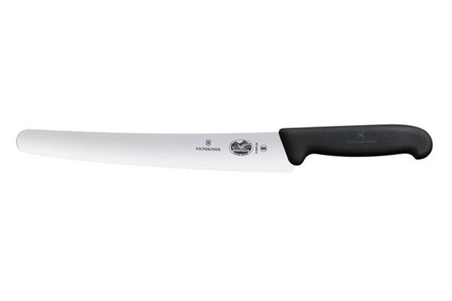 Victorinox Fibrox Nóż cukierniczy, ząbkowany, 26 cm, czarny