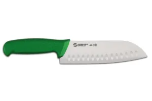 Ambrogio Sanelli Supra Colore ,nóż Santoku, ze żłobieniami, ZIELONY,  18 cm