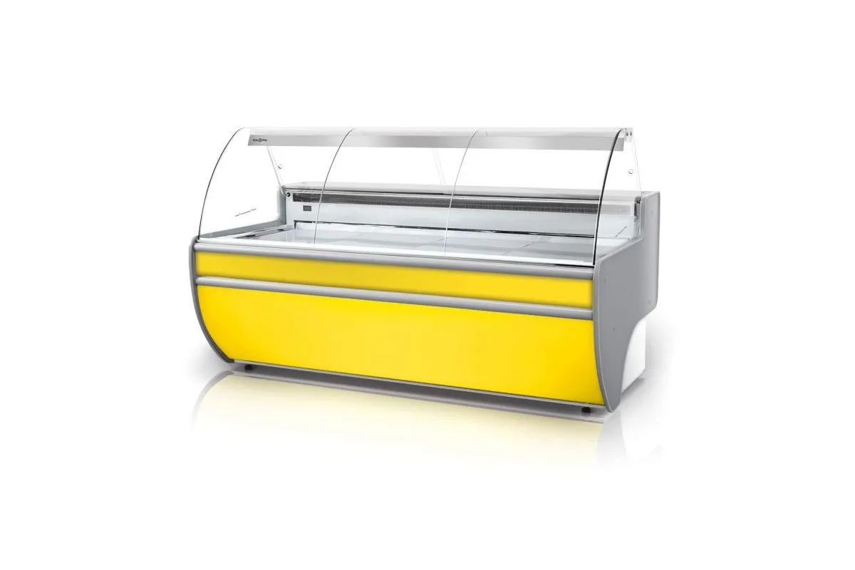 Lada chłodnicza szyba gięta, podświetlany spód RAPA L-C/122/107