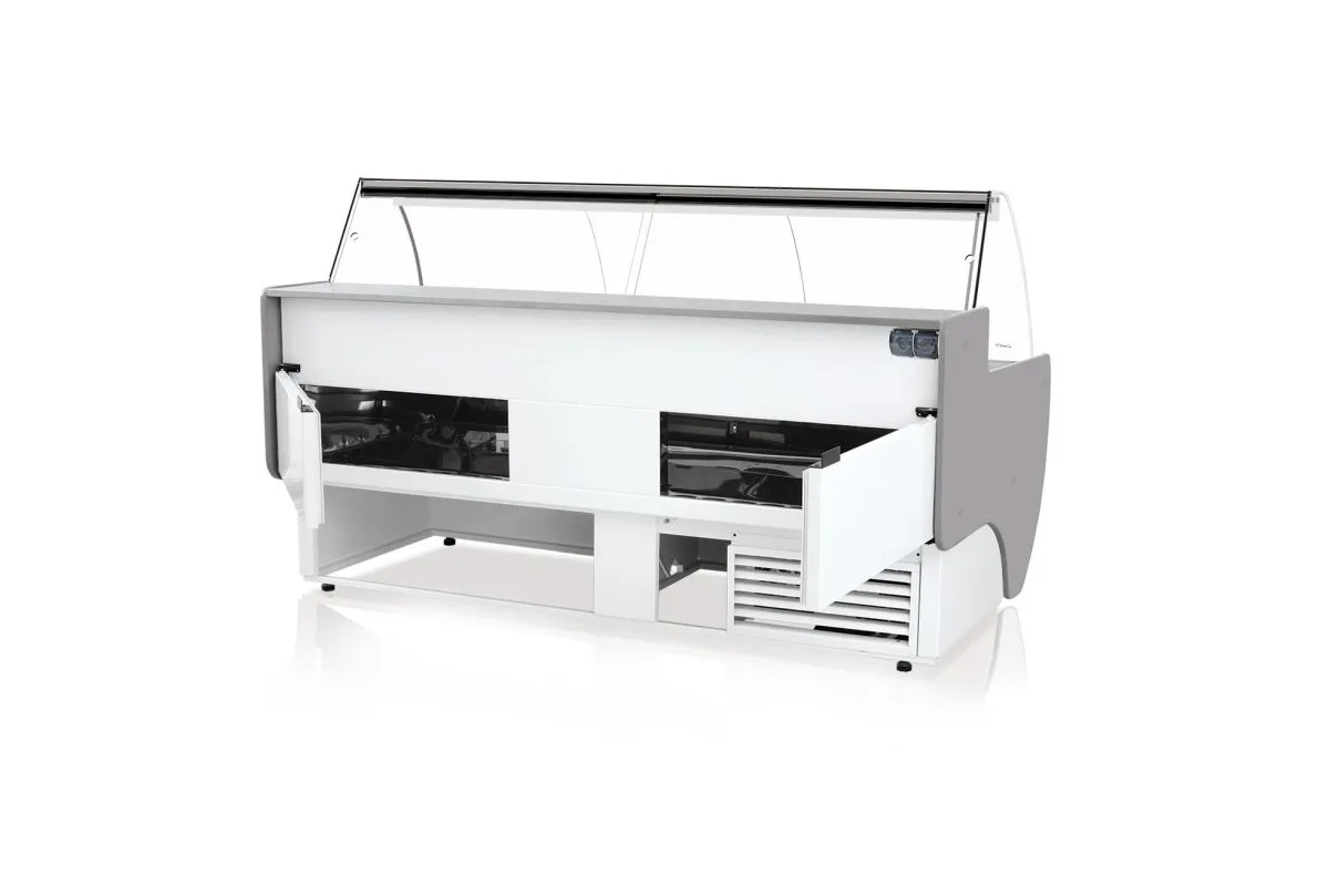 Lada chłodnicza szyba gięta, podświetlany spód RAPA L-C/122/107