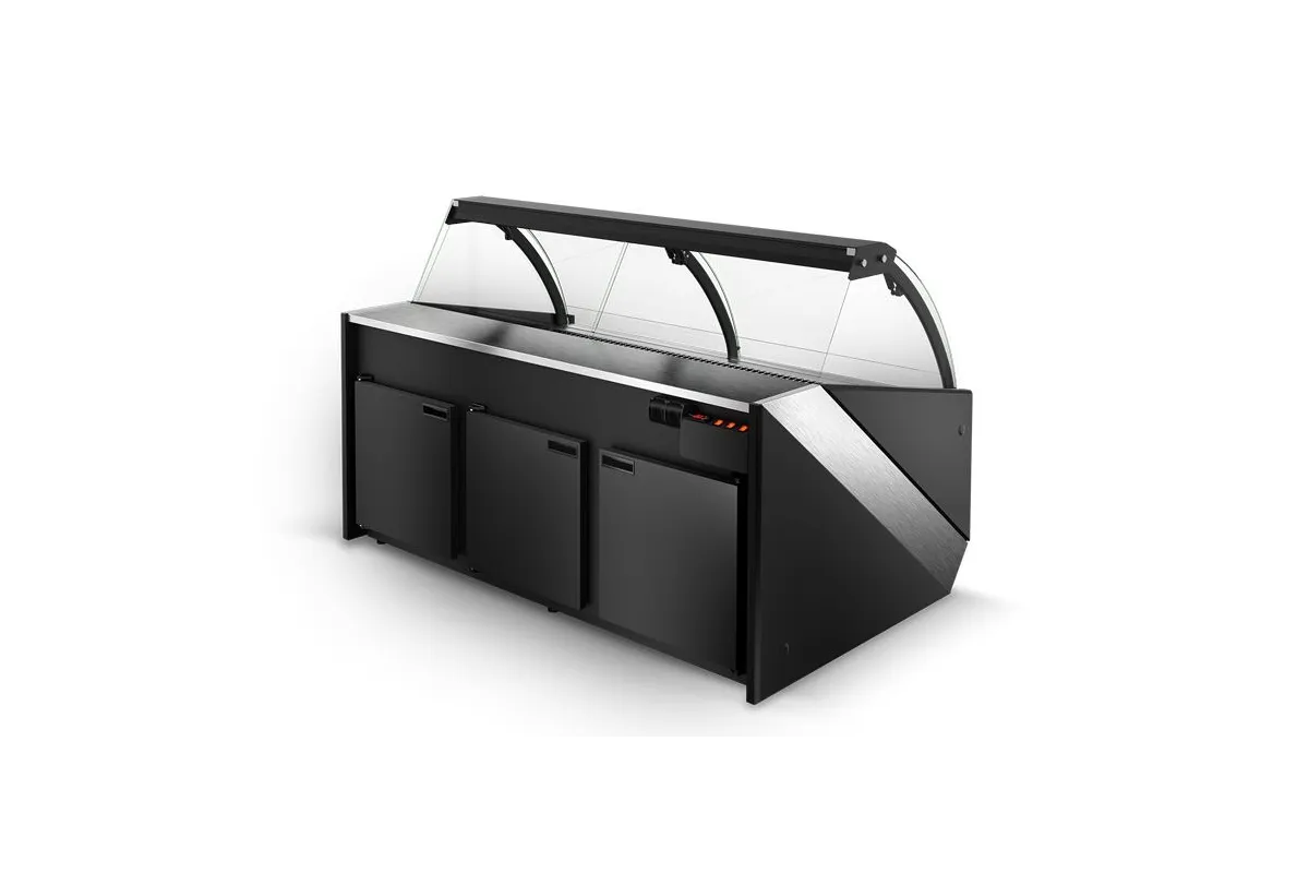 Lada chłodnicza, szyba gięta otwierana, chłodzenie dynamiczne, system osuszania szyb RAPA L-S/135/120