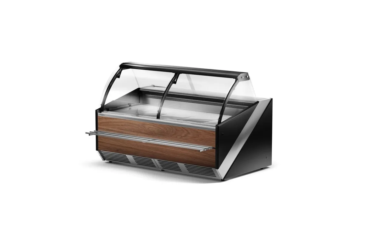 Lada chłodnicza, szyba gięta otwierana, chłodzenie dynamiczne, system osuszania szyb RAPA L-S/135/120