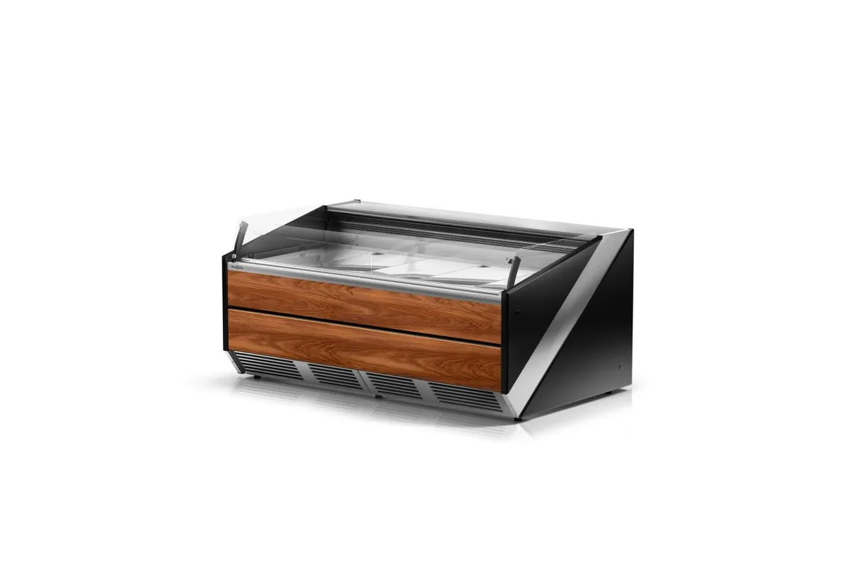 Lada chłodnicza, szyba czołowa gięta krótka, chłodzenie dynamiczne, system osuszania szyb RAPA L-Si/197/120