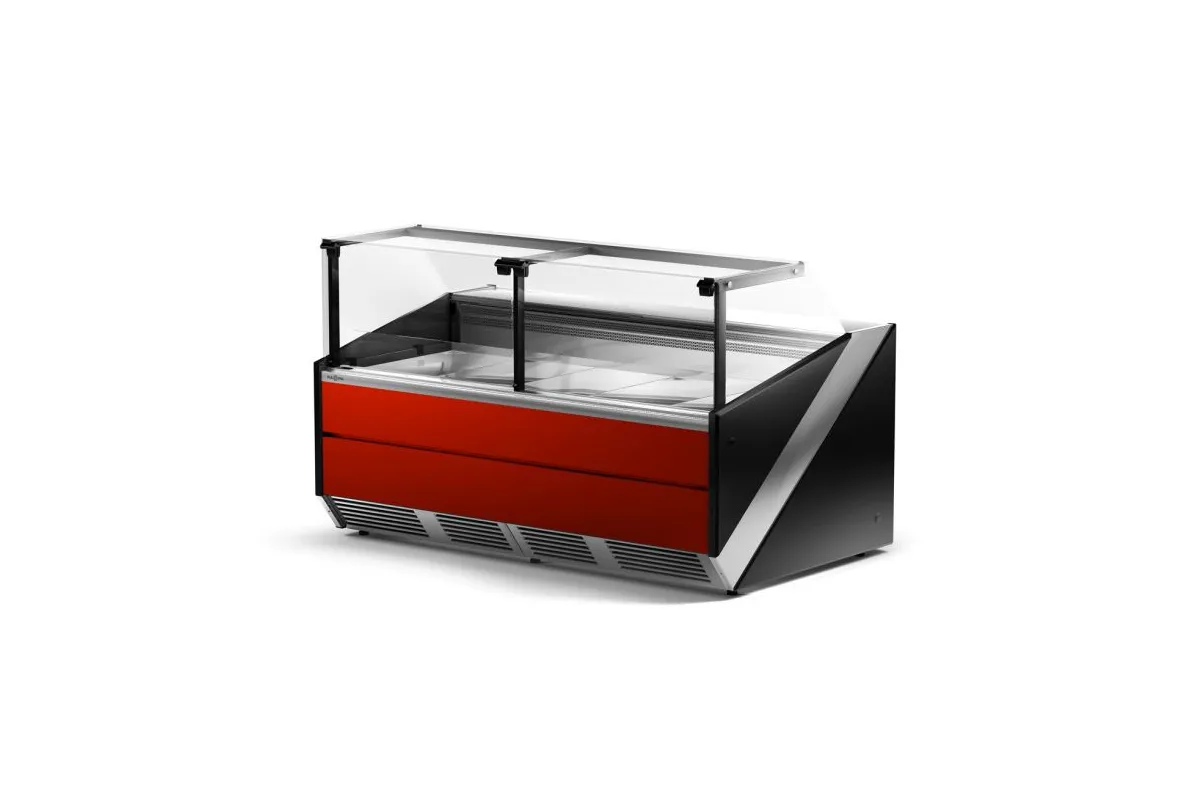 Lada chłodnicza, szyba prosta pionowa, chłodzenie dynamiczne, system osuszania szyb RAPA L-X/135/120