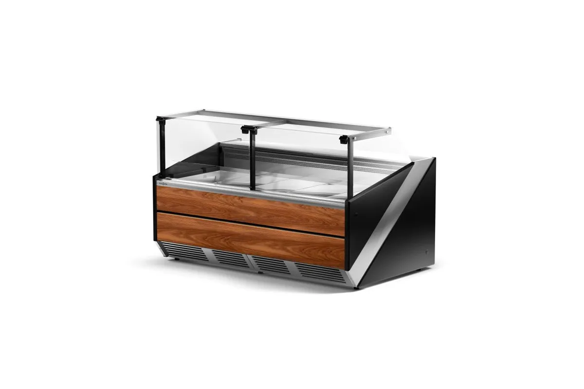 Lada chłodnicza, szyba prosta pionowa, chłodzenie dynamiczne, system osuszania szyb RAPA L-X/135/120