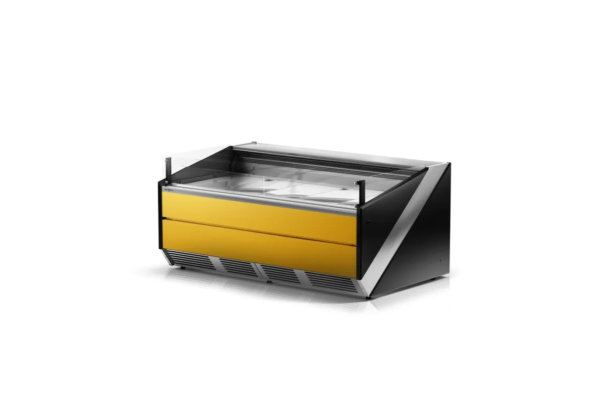 Lada chłodnicza szyba czołowa prosta pionowa, chłodzenie dynamiczne, system osuszania szyb RAPA L-Xi/135/120