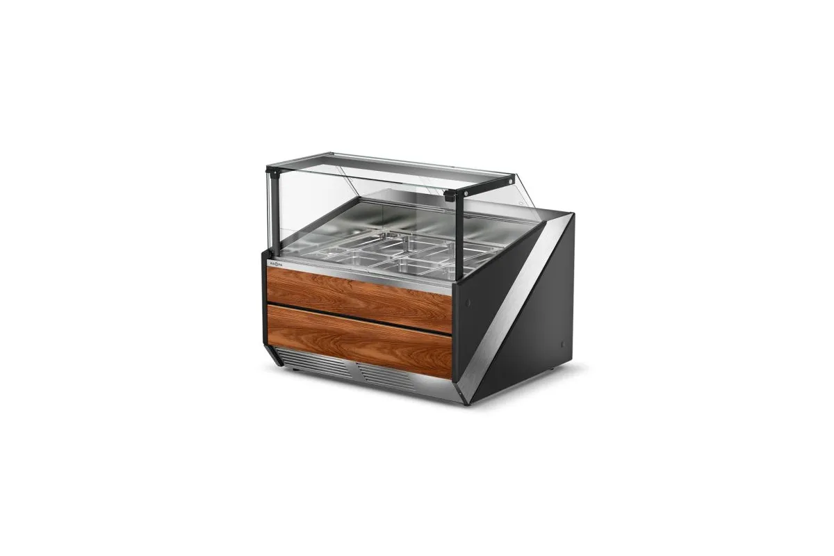 Lada grzewcza, szyba czołowa prosta otwierana RAPA L-X/DHBM/135/120