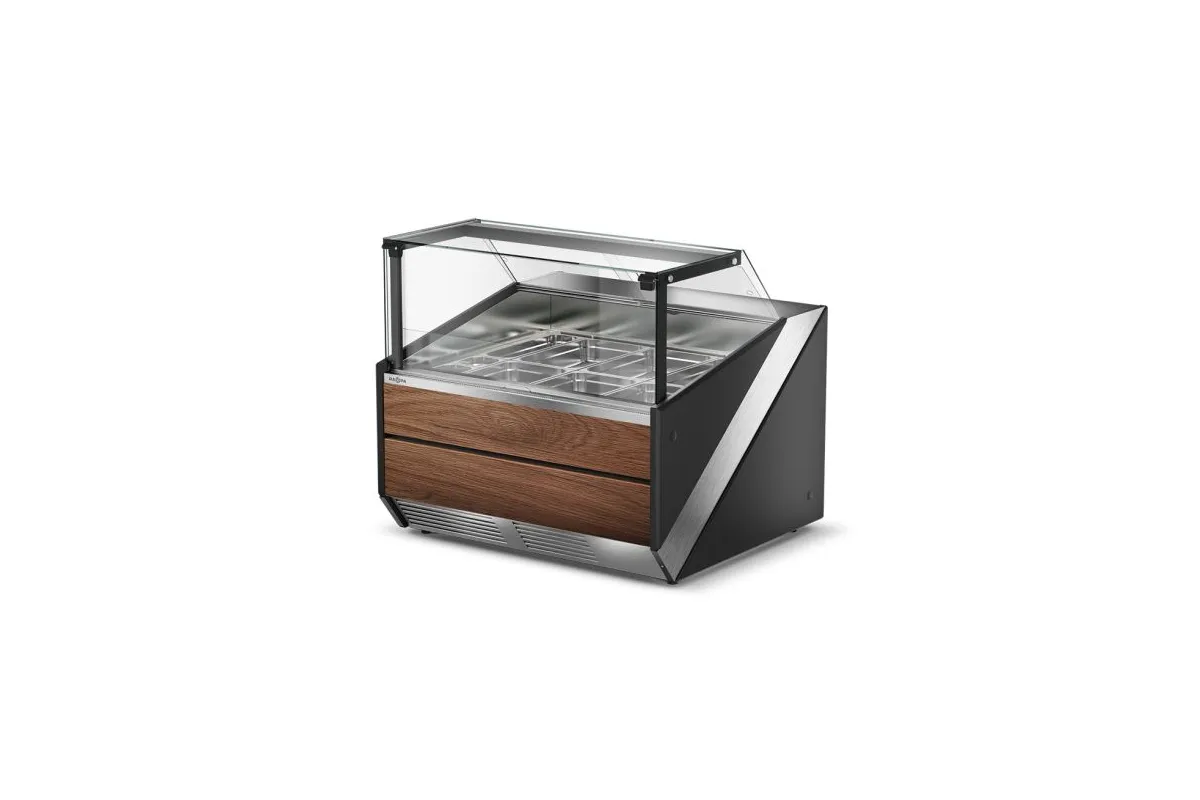 Lada grzewcza, szyba czołowa prosta otwierana RAPA L-X/DHBM/135/120