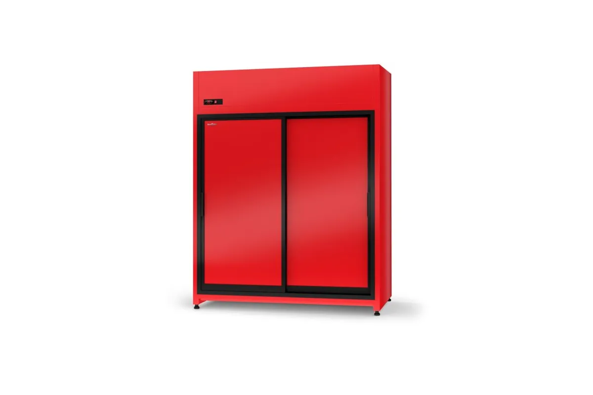 Szafa chłodnicza pojedyncza, drzwi pełne przesuwne, agregat górny, 4 klasa klimatyczna RAPA SCH-ZR1400-AG-4KL