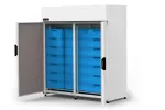 Szafa chłodnicza podwójna na 21 pojemników EURO 2, drzwi pełne skrzydłowe, agregat górny, 3 klasa klimatyczna RAPA SCH-Z1600/21-
