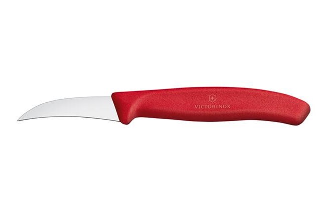 Victorinox Swiss Classic Nóż do jarzyn, zagięty, 6cm, czerwony