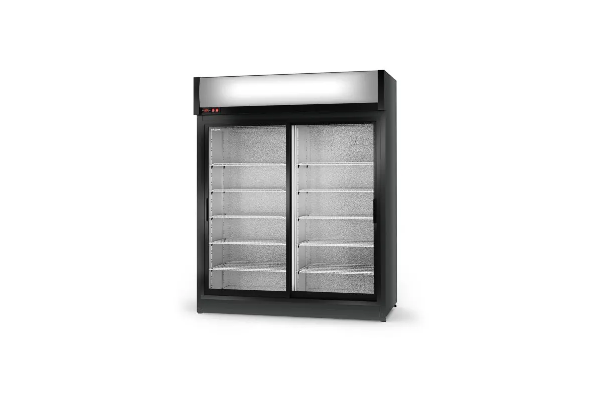 Szafa chłodnicza, przeszklona, drzwi przesuwne, standardowe, typ AG 4 klasa klimatyczna, RAPA SCH-SR-1400-AG-4KL